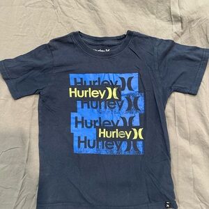 Hurley Kids Tee in Navy with Blue and Yellow Graphic